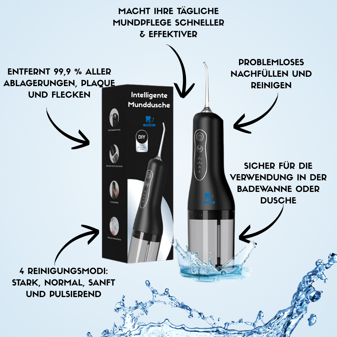 🌟 Smilora Elektrische Munddusche – Für dein strahlend sauberes Lächeln